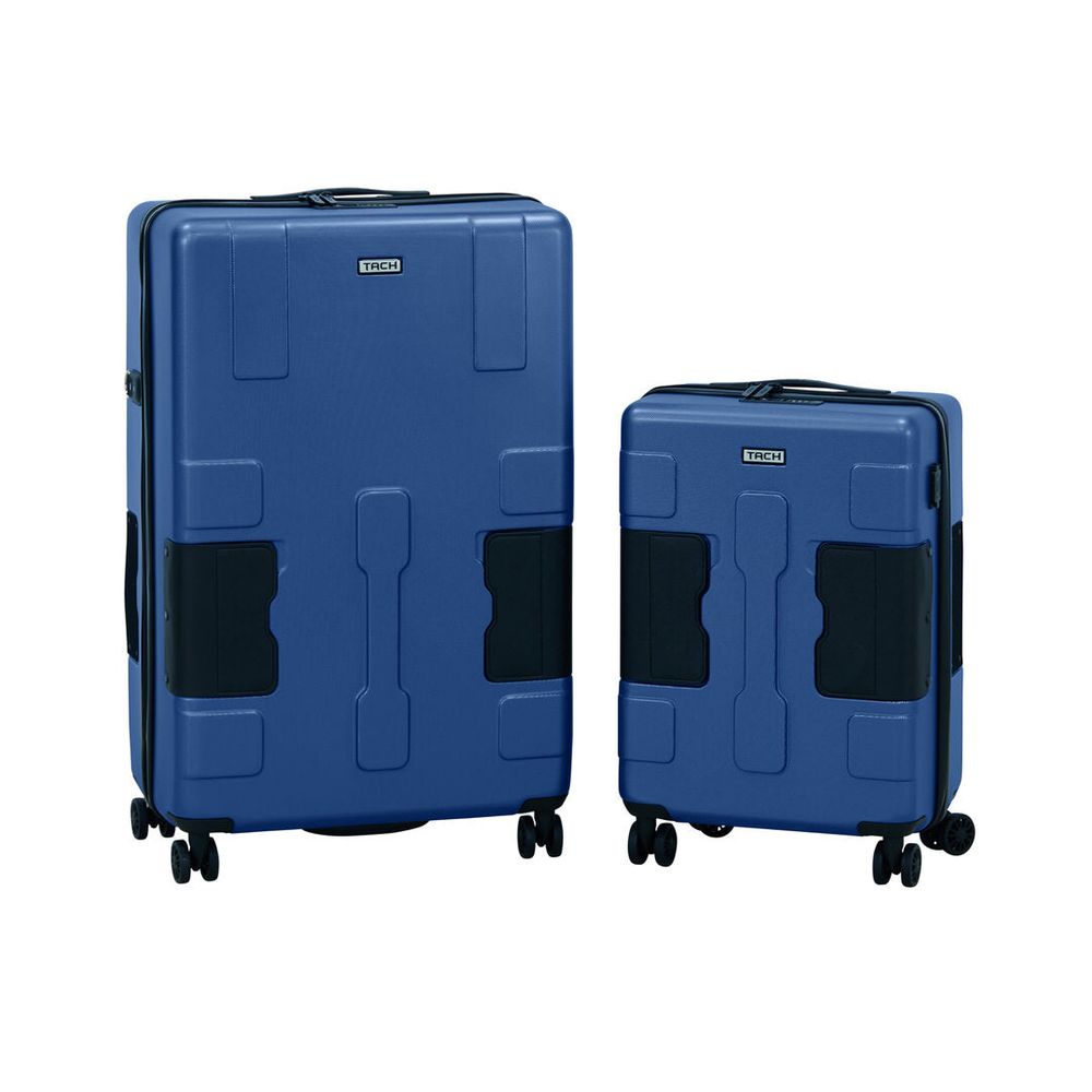 Tach Luggage - Hard Shell Connectable Luggage Set - Pack of 2 - Midnight Blue - 28-Inch/20-Inch