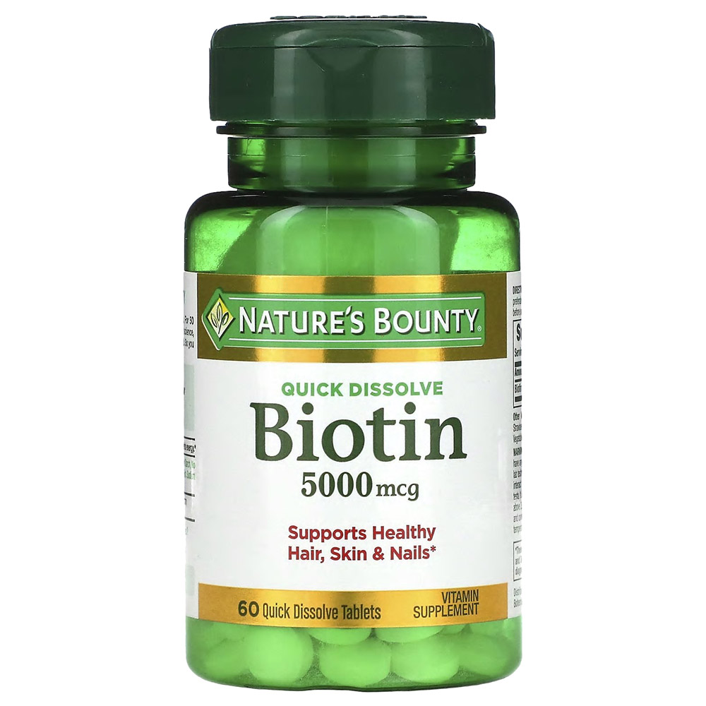 Natures Bounty - Biotin 5000 Mcg Quick Dissolve Tablets - 60 Pcs