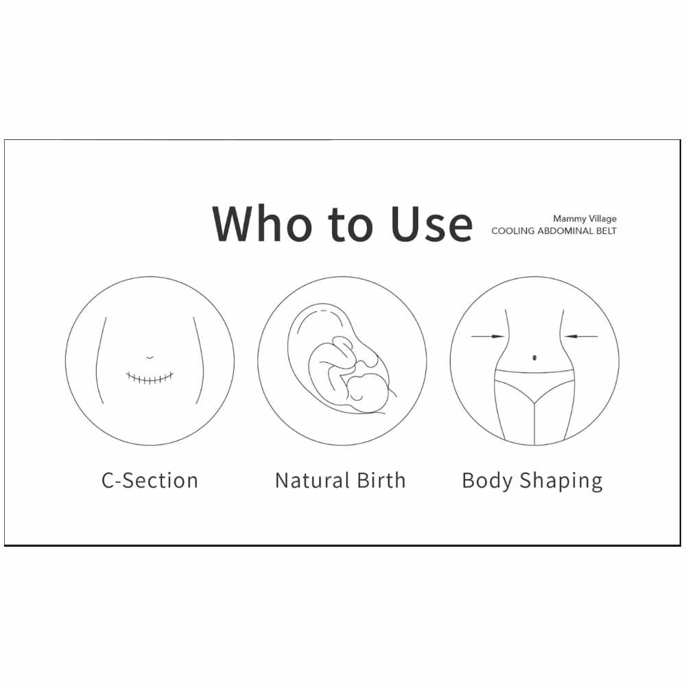 Mammy Village - Ultra Cooling Elastic Abdominal Belt - Grey