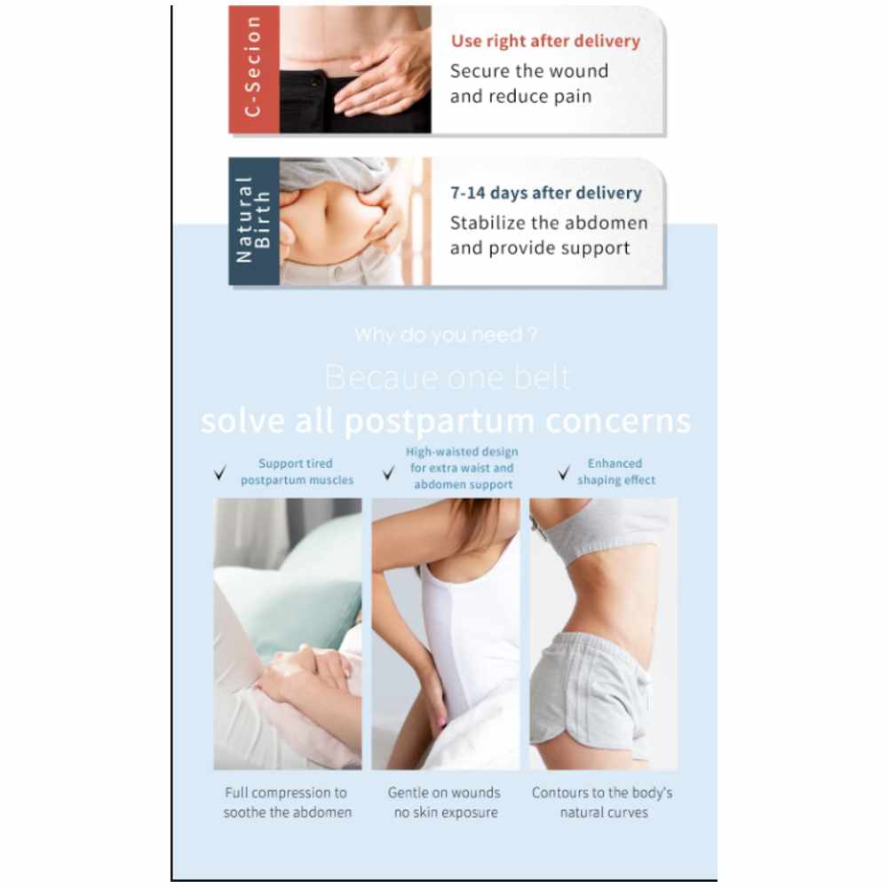 Mammy Village - Ultra Cooling Elastic Abdominal Belt - Grey