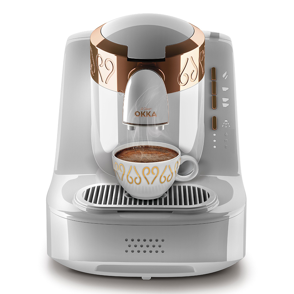 Arzum Okka - Turkish Coffee Maker - White & Copper 