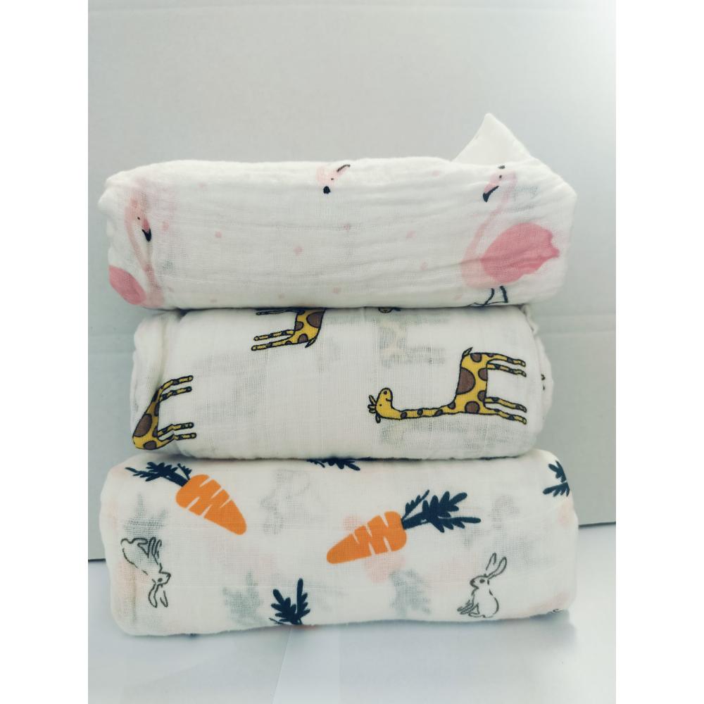 MeeMee - Muslin Blankets for Newborn Baby - Pack of 3