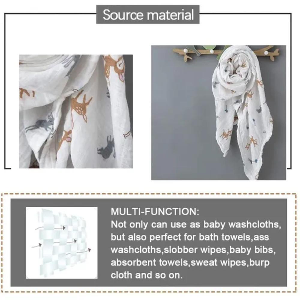 MeeMee - Muslin Blankets for Newborn Baby - Pack of 3