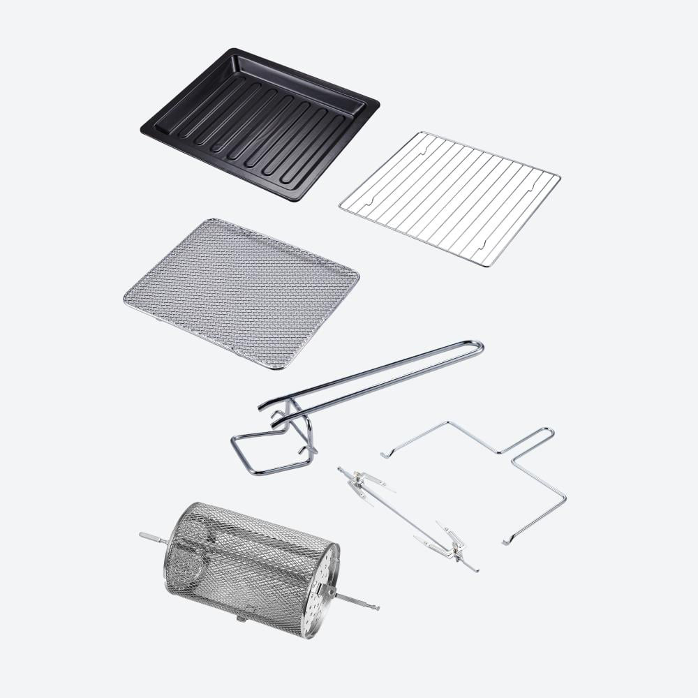 كولين - فرن قلاية هوائية مع ملحقات - أسود - 6 قطع - 22 لتر - 1700 واط