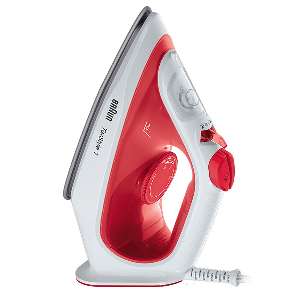 Braun TexStyle 1 Steam Iron - Red/White - 1900 W
