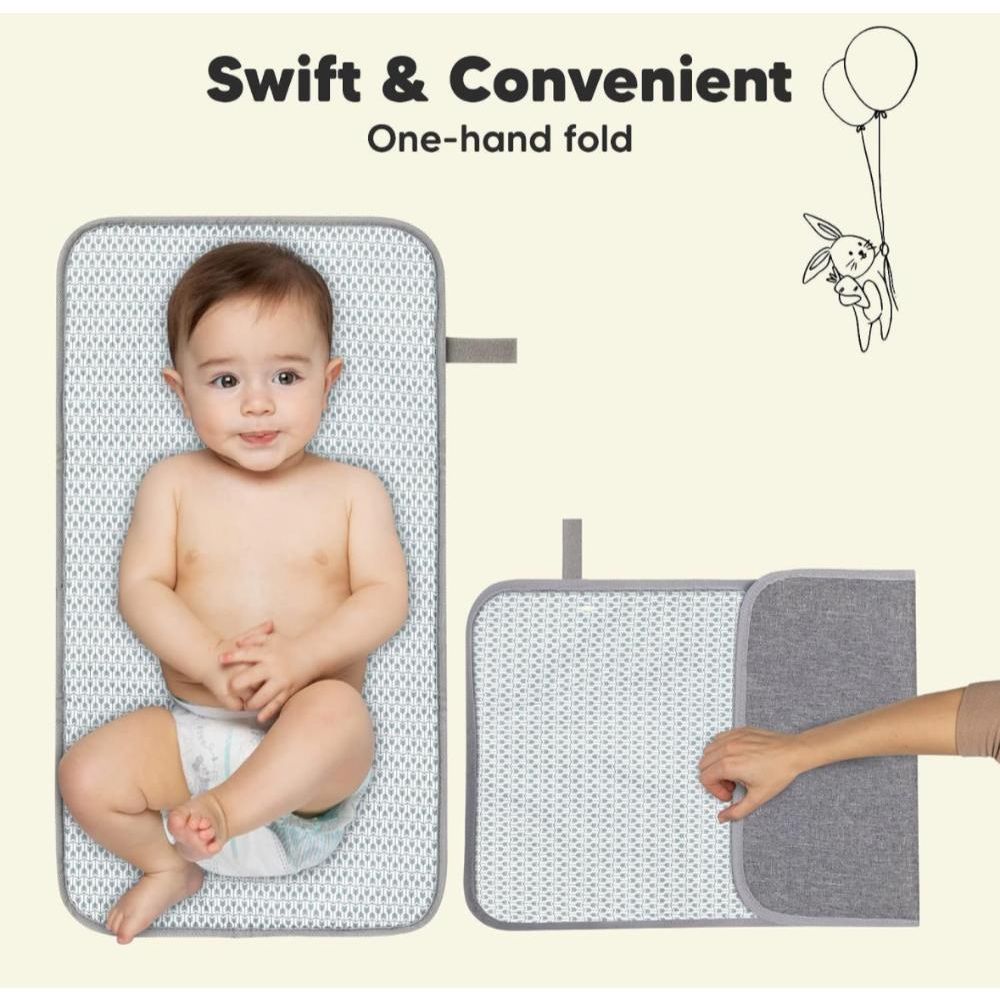 Keababies - Swift Diaper Changing Mat - Classic Grey