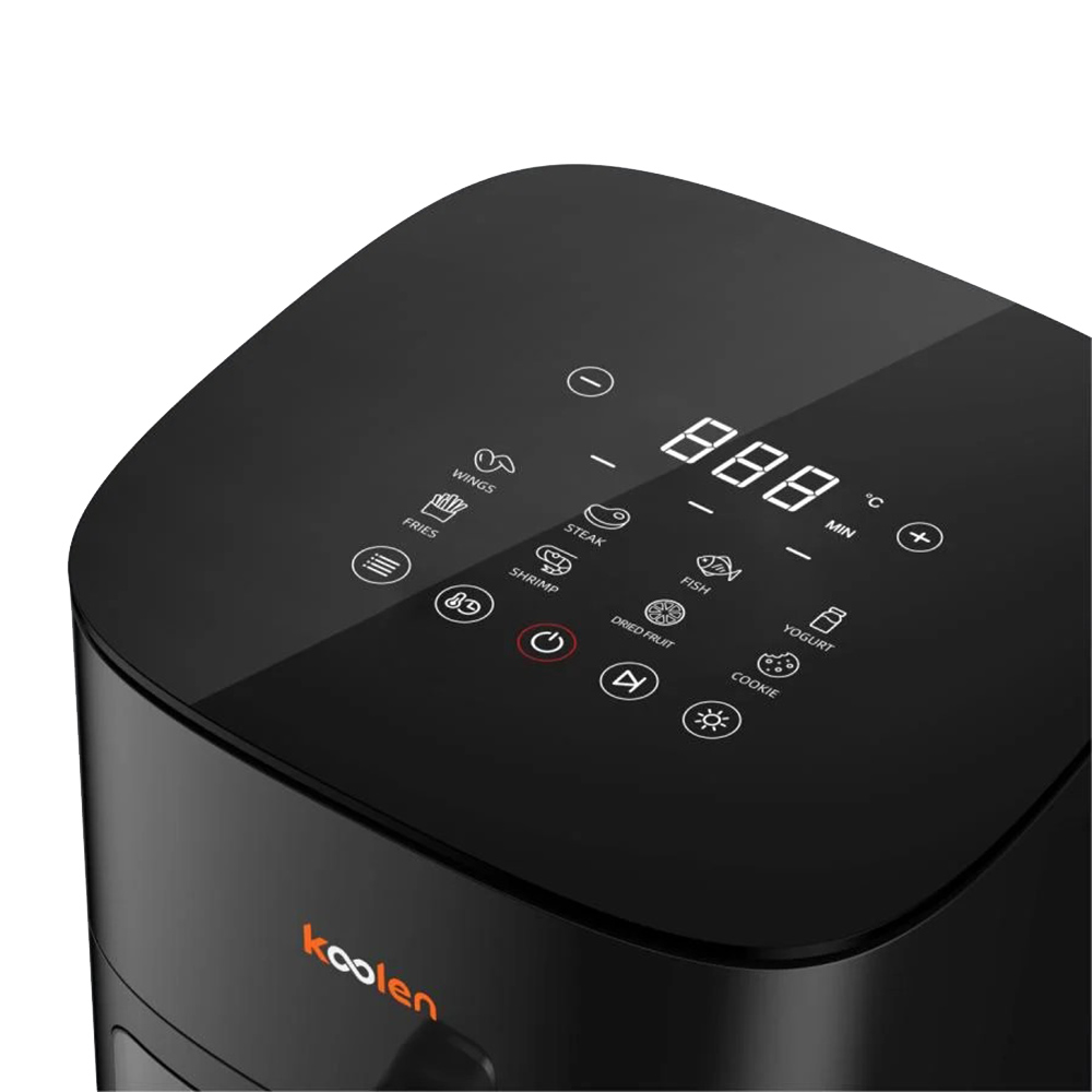 كولين - قلاية هوائية رقمية مع نافذة - أسود - 5 لتر - 1800 واط
