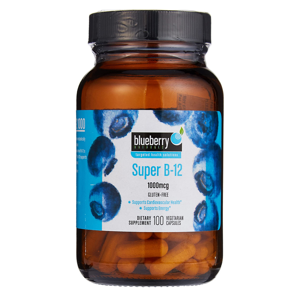 Blueberry Naturals - Super B12 1000 Mg Capsules - 100 Pcs