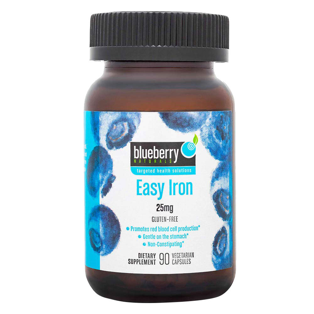 Blueberry Naturals - Easy Iron 25 Mg Tablets - 90 Pcs