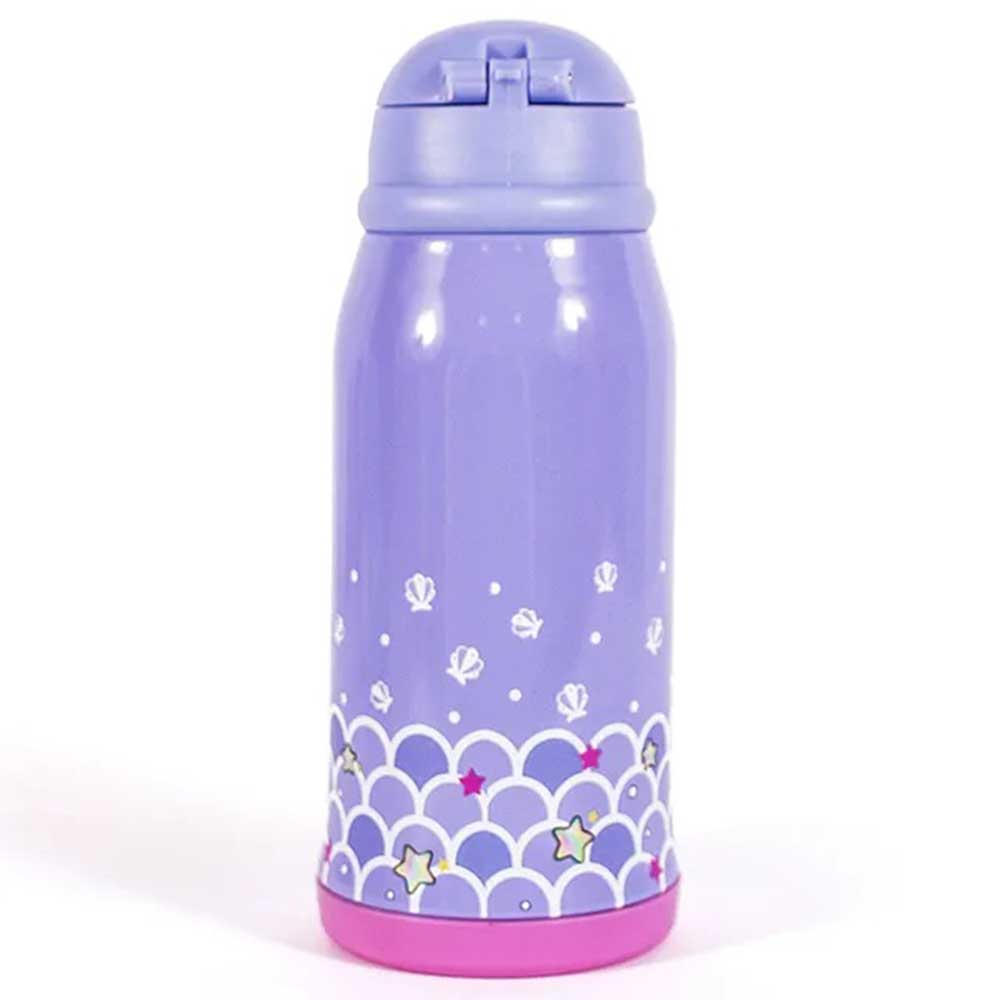 Milk&Moo - Stainless Steel Water Bottle With Mermaid Bag - 550 ml