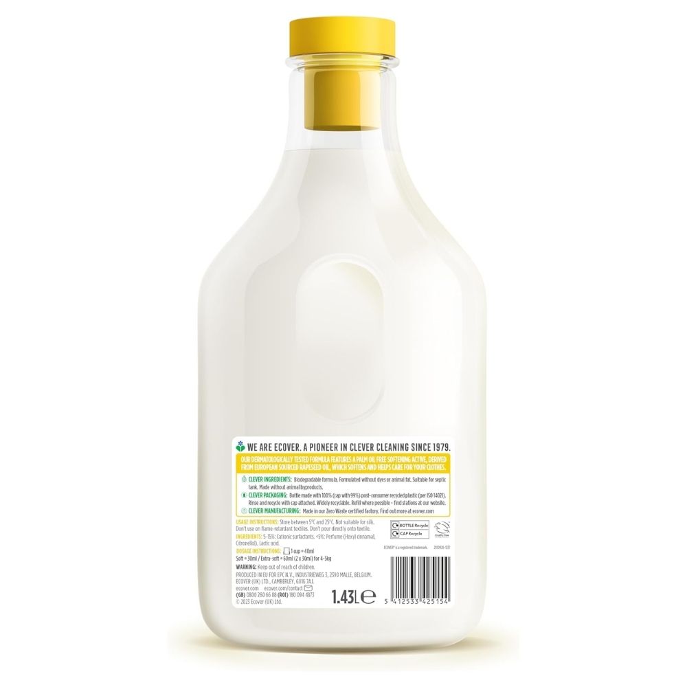 Ecover - Fabric Softener - Gardenia And Vanilla - 1.43 L