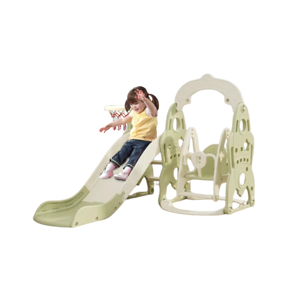 Megastar - Sea Breeze Slide & Swing Playset For Kids - Green