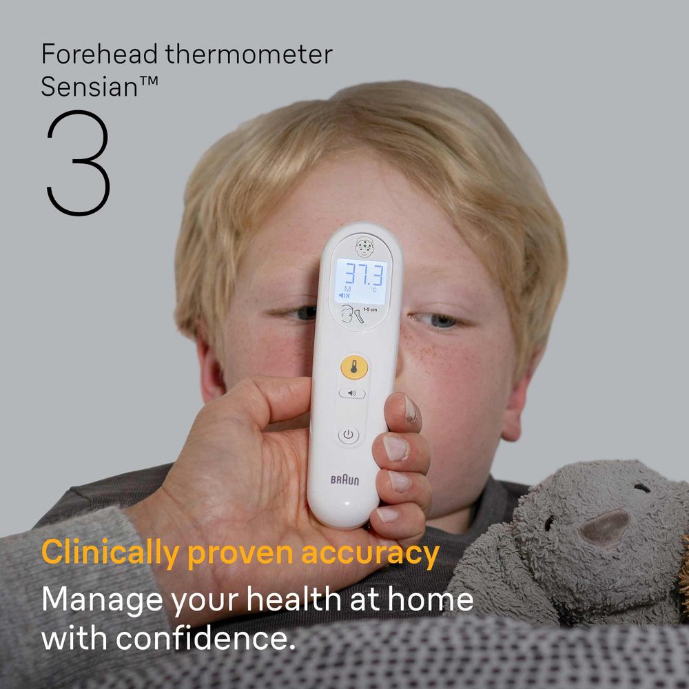 Braun Sensian 3 Forehead Non-Contact Thermometer - White
