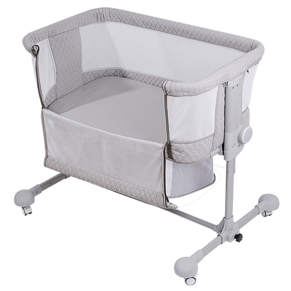 Sunveno - Bedside Cot And Crib with Mosquito Net - Grey