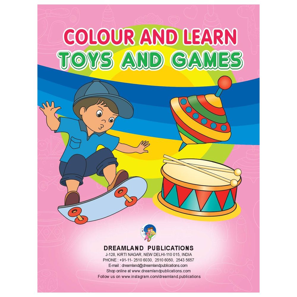 كتاب - Colour And Learn Activity Book - Toys