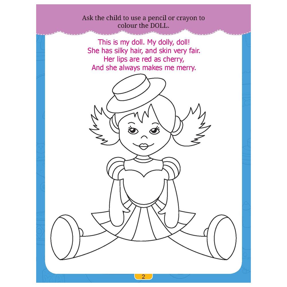 كتاب - Colour And Learn Activity Book - Toys