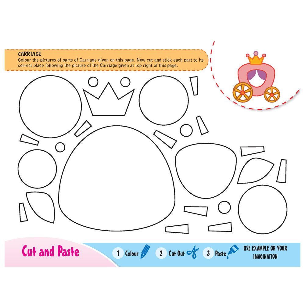 كتاب - Colour, Cut And Paste Activity Book - Mix Bag