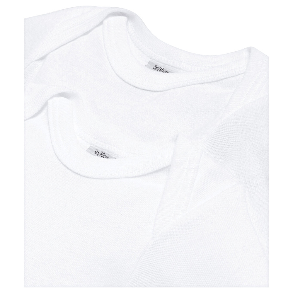 بيتي باتو - طقم قطعتين - تبان كم طويل للرضّع - أبيض