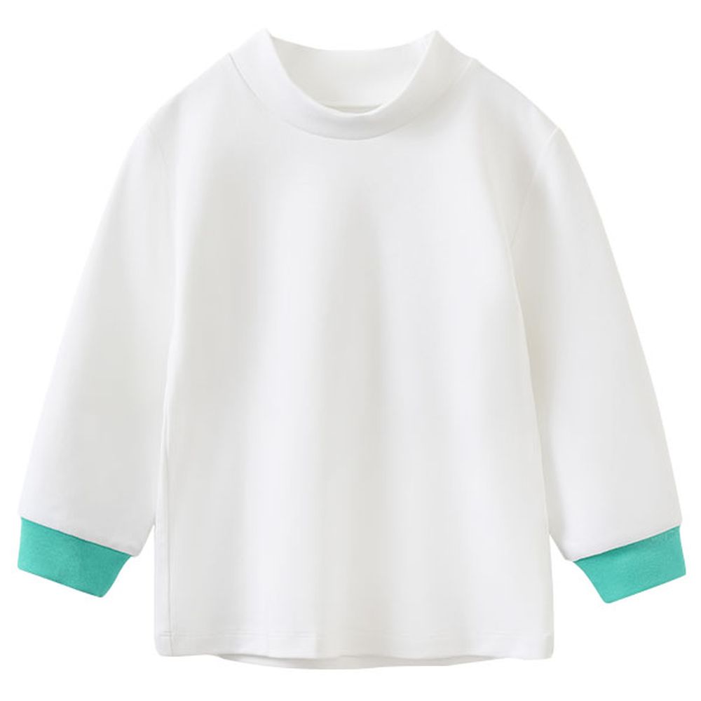 شوغر راش - بلوزة بياقة عالية وأكمام طويلة - أبيض