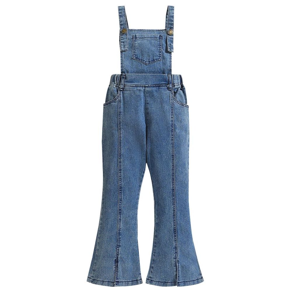 شوغر راش - أفرول سادة بدون أكمام برقبة مربعة - أزرق