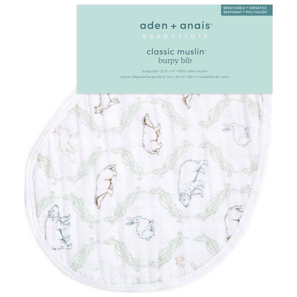 Aden + Anais - Essentials Cotton Muslin Baby Burpy Bib - Folk Forest