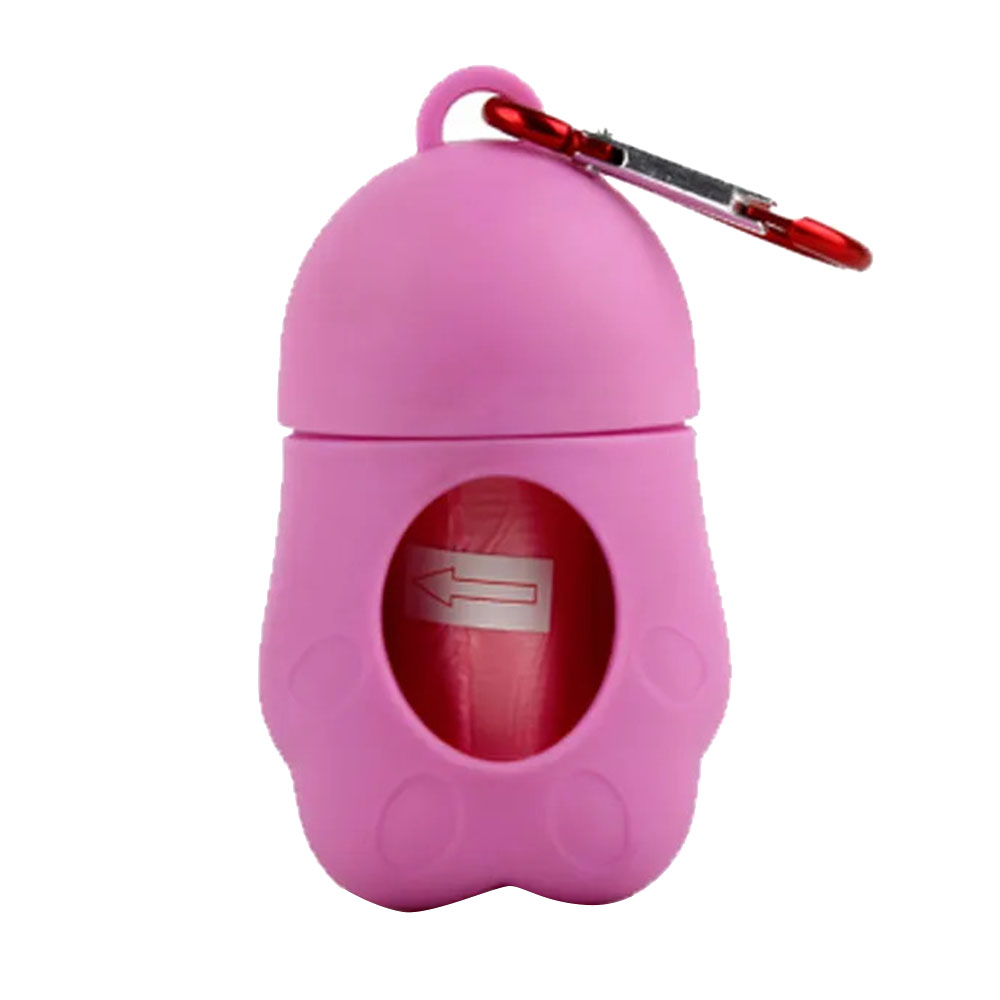 أمشي بيبي - موزع أكياس التخلص من الحفاضات مع 2 عبوة إعادة تعبئة - وردي