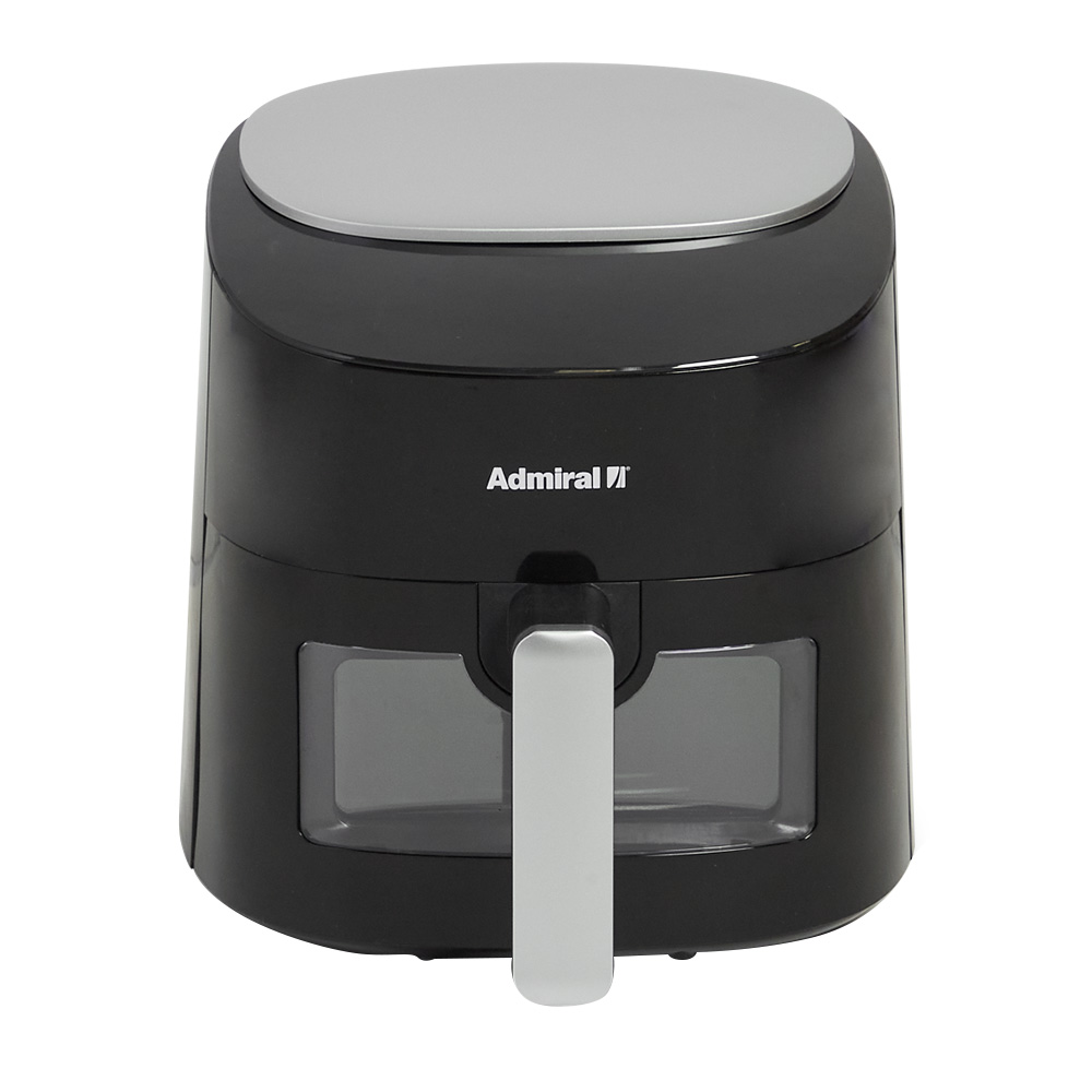أدميرال - مقلاة هوائية مع زبدية قلي - أسود - 3.7 لتر - 50-60 هرتز