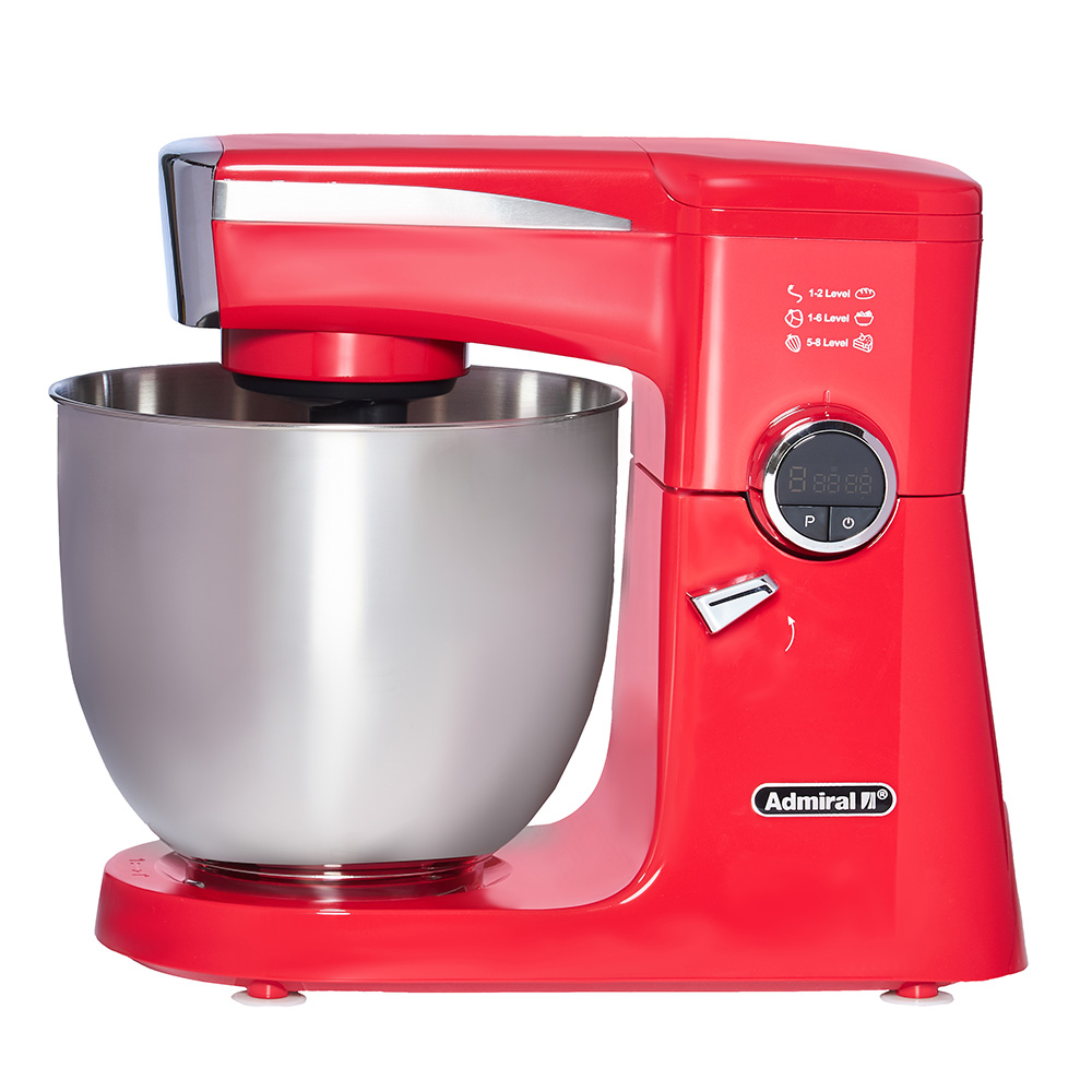 أدميرال - خلاط ستاند كهربائي 3 في 1 - أحمر - 10 لتر - 50-60 هرتز
