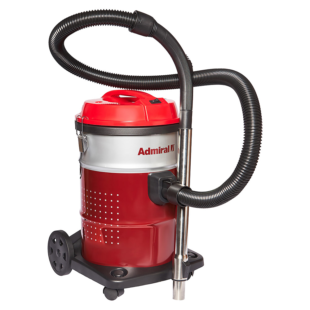 أدميرال - مكنسة كهربائية برميل - أحمر - 18 لتر - 1600 واط