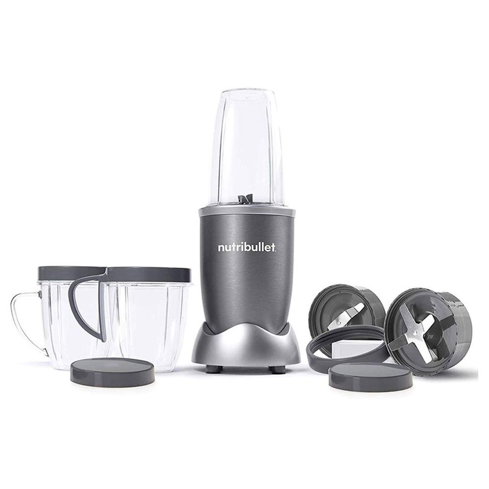 NutriBullet - High Speed Blender 600W with 9pc Accessories- Grey