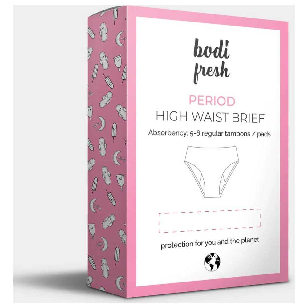Bodi Fresh - High Waist Brief Period Protection Underwear - Nude