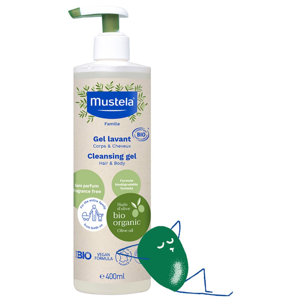 Mustela Bio Organic Hair & Body Cleansing Gel - 400ml
