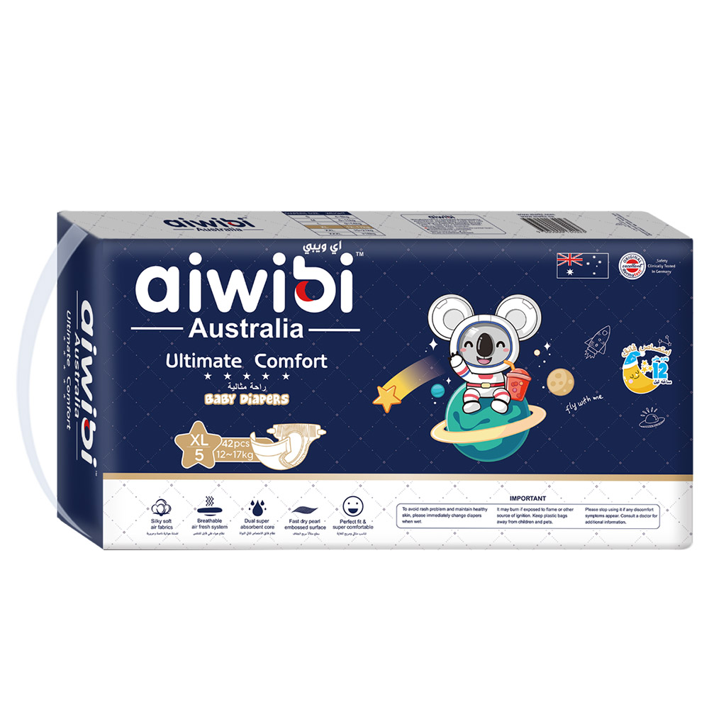 آيويبي- حفاضات التيميت مومفورت- مقاس 5-   12-17 كلغ- 42 حفاض