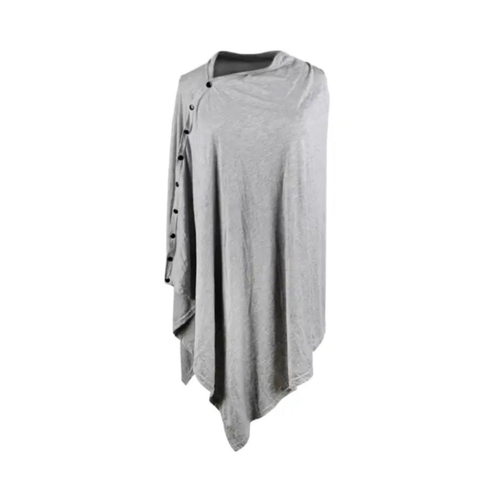 Blooming Blossom - Multi-Use Nursing Cover Poncho And Car Seat Canopy - Grey