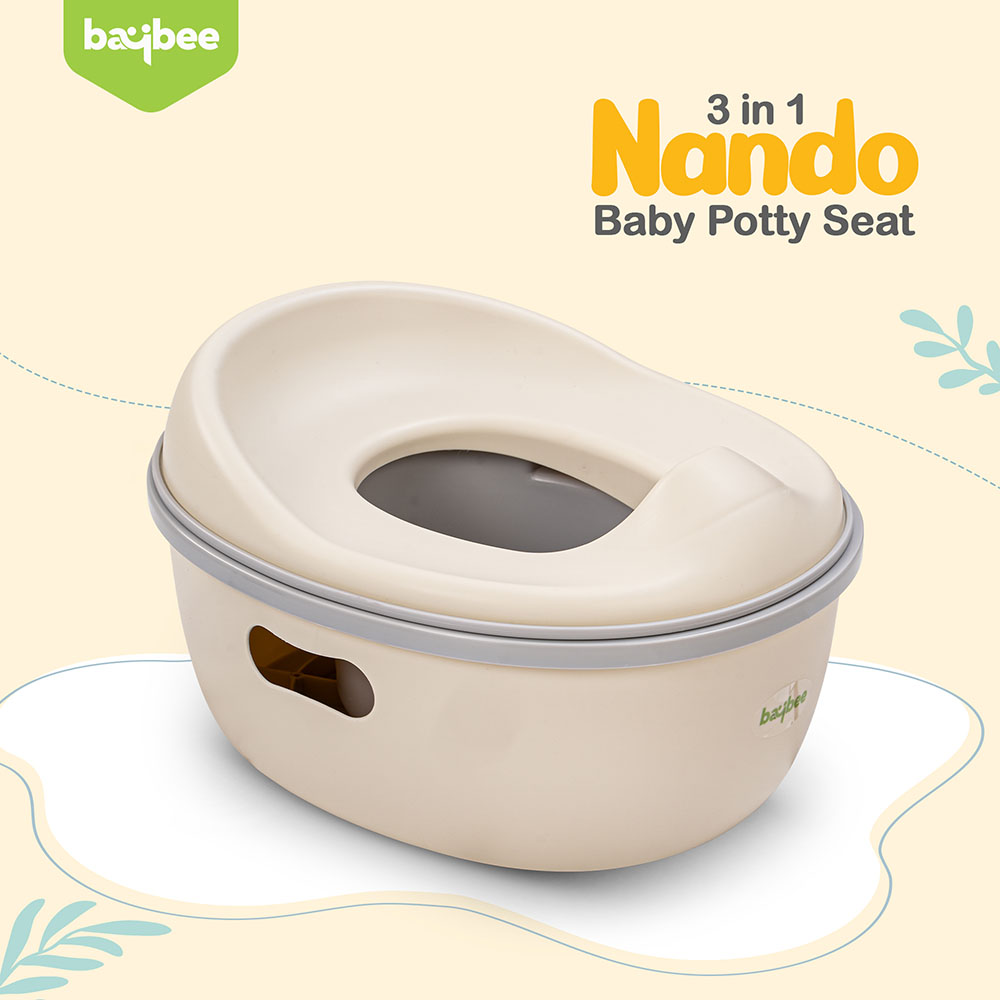 Baybee - Nando 3-In-1 Baby Potty Training Toilet Seat - Beige