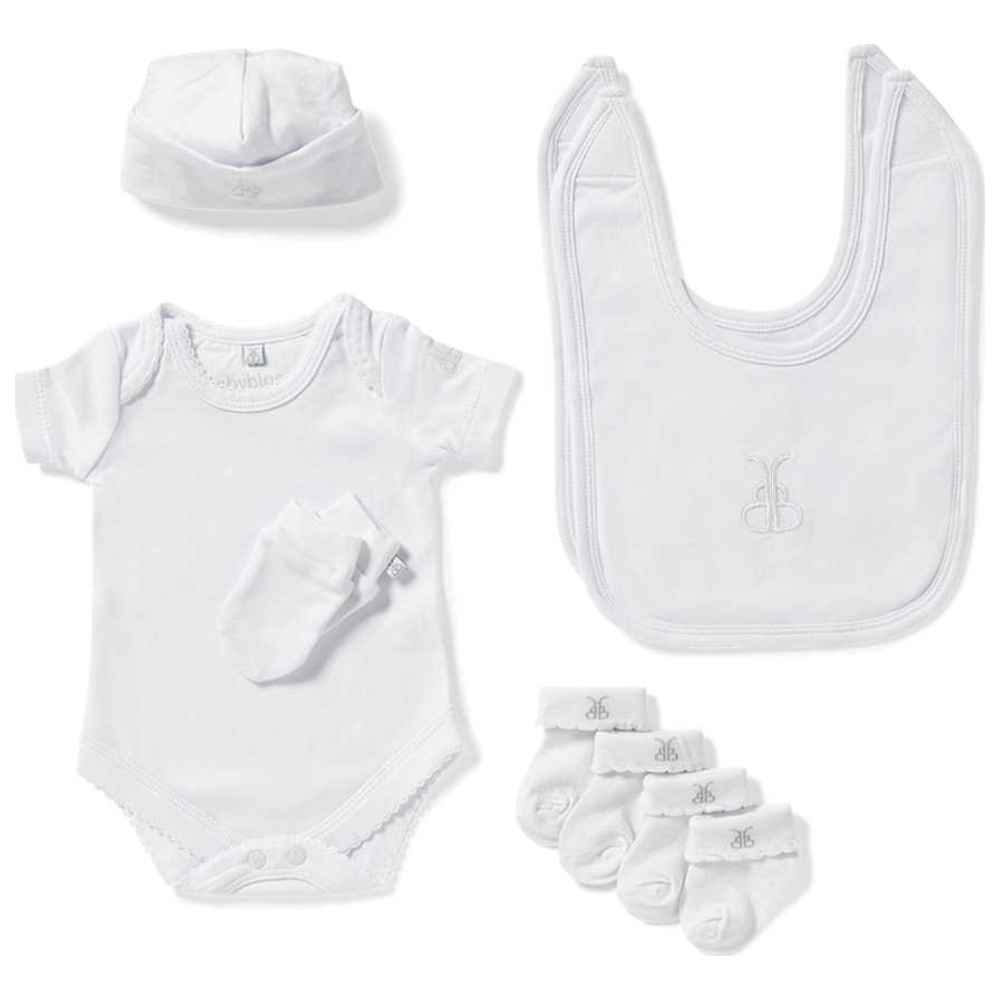 Babyblooms - Hand Tied Baby Clothes Bouquet - White