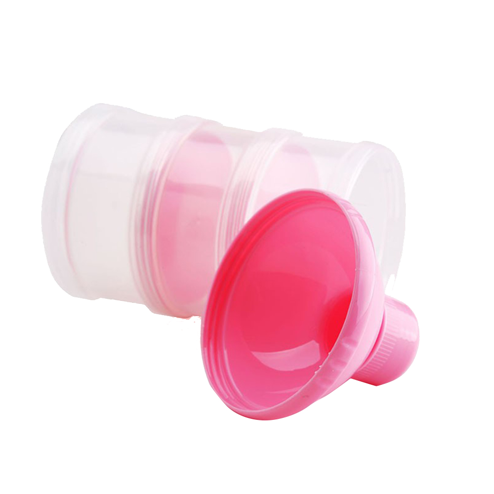 Blue Bird - 3 Tier Milk Powder Container - Pink