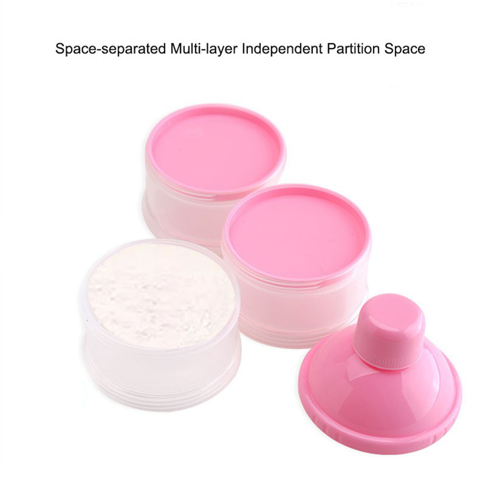 Blue Bird - 3 Tier Milk Powder Container - Pink