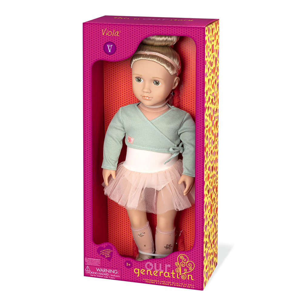 Our Generation - Viola Ballet Doll With Green Shrug - 18 Inch