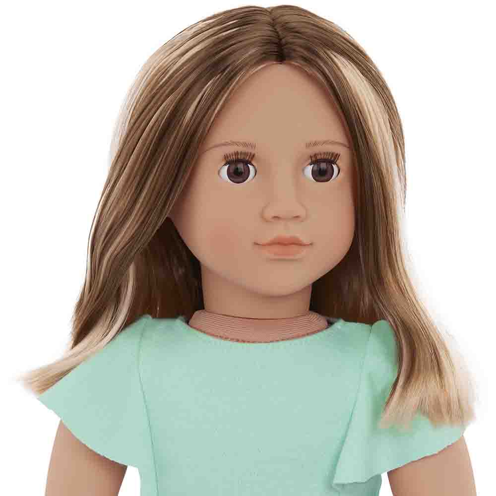 Our Generation - Lisa Doll With Denim And Tulle Skirt Outfit - 18 Inch