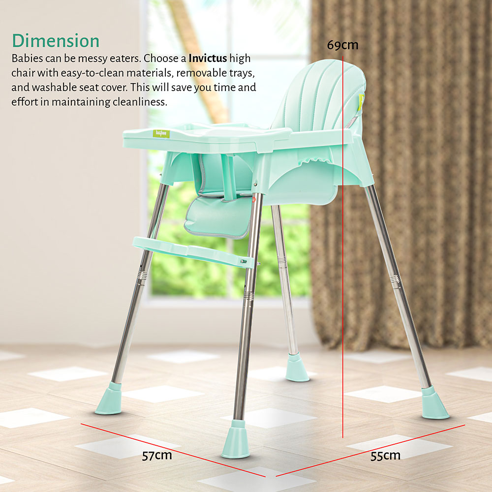 Baybee - 2-In-1 Invictus Baby High Chair - Green