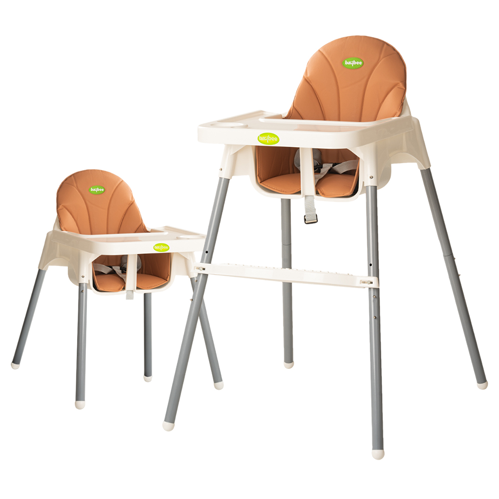 Baybee - 2-In-1 Baby High Chair With Adjustable Height- White