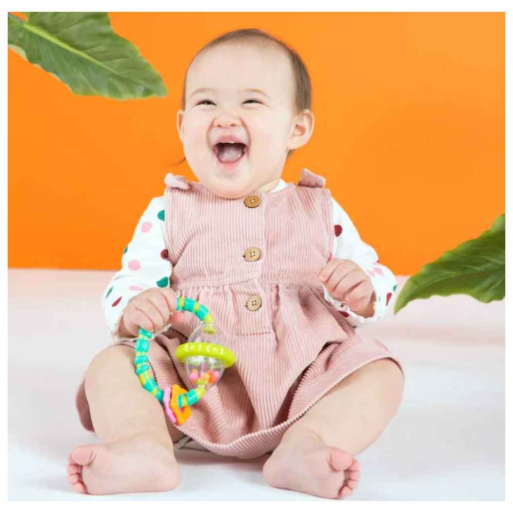 Bright Starts - Grab & Spin Rattle And Teether Toy