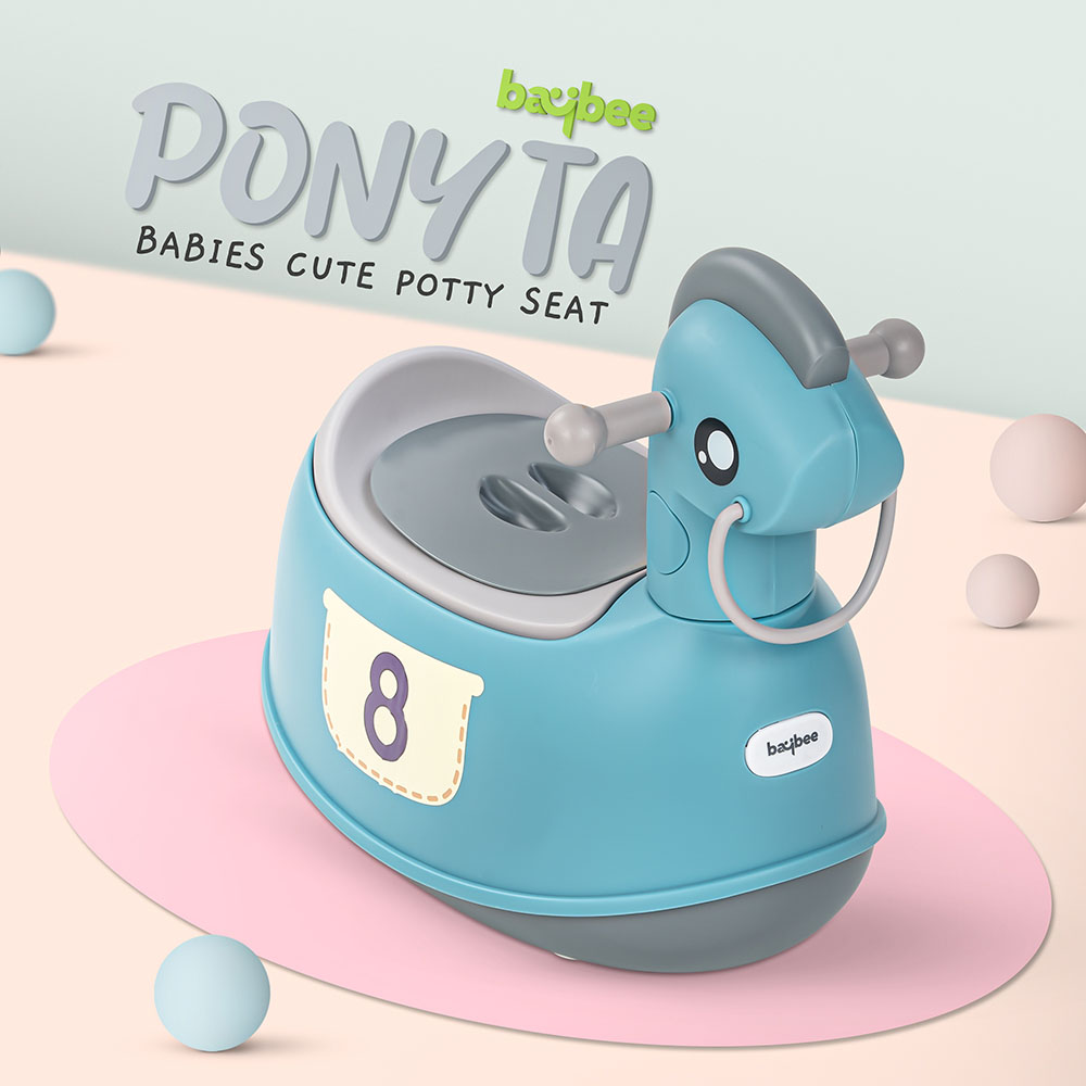 Baybee - Ponyta Baby Potty Seat For Kids With Closing Lid - Green