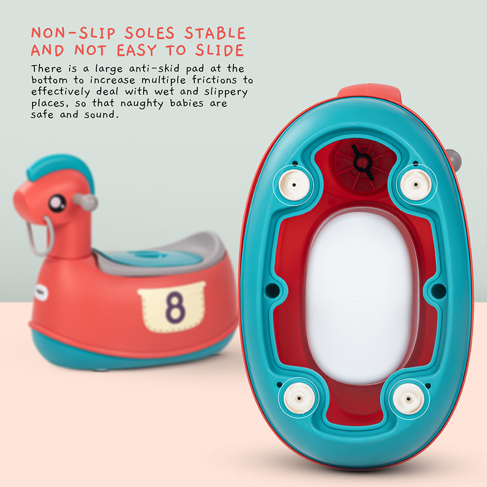 Baybee - Ponyta Baby Potty Seat For Kids With Closing Lid - Red