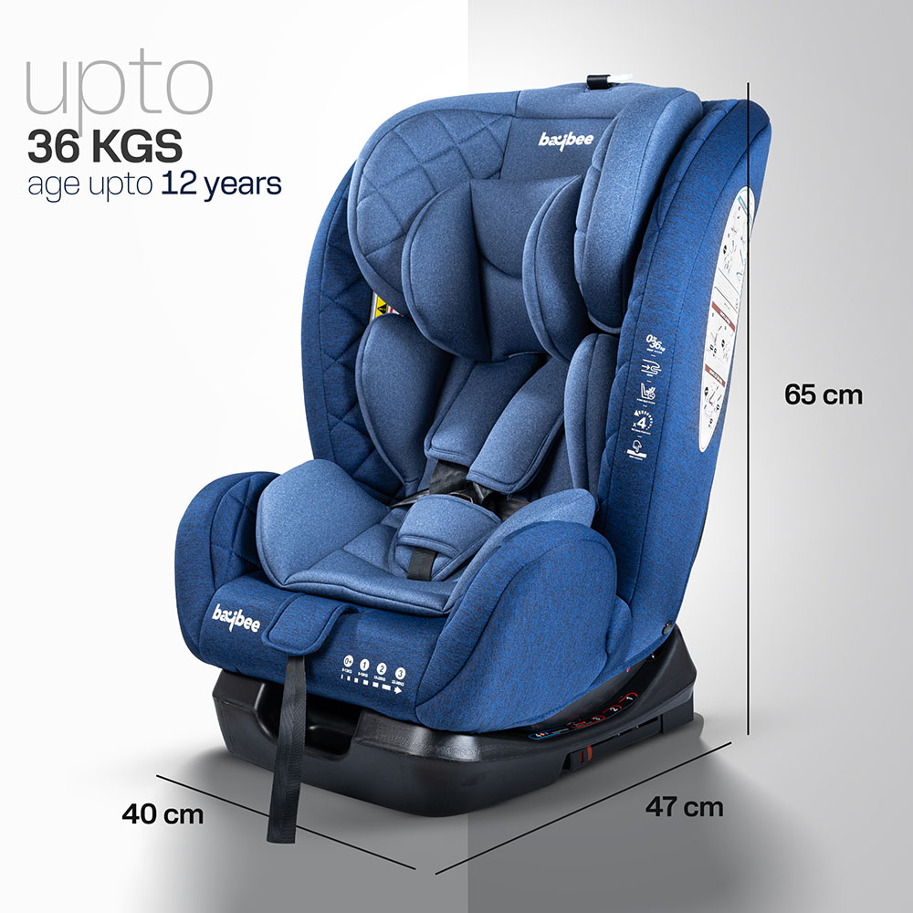 Baybee - Convertible Baby Car Seat With Isofix - Blue