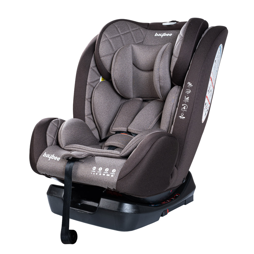 Baybee - Convertible Baby Car Seat With Isofix - Grey