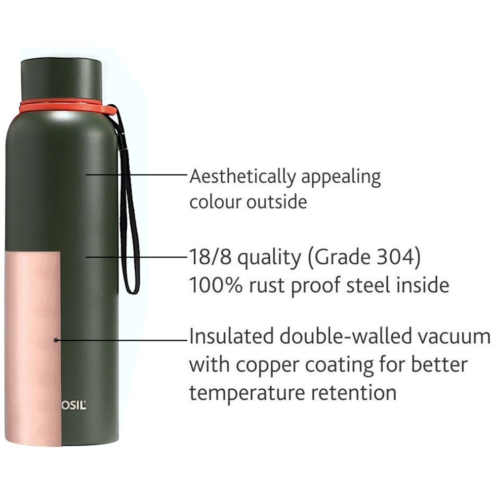 Borosil - Vacuum Insulated Trek Bottle - Green - 700ml
