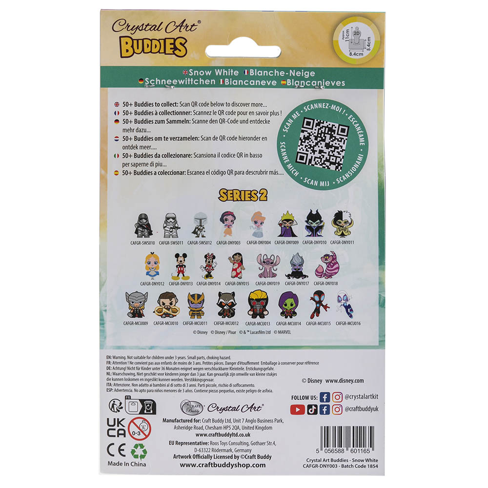 Craft Buddy - Crystal Art Buddy - Snow White - 11 cm