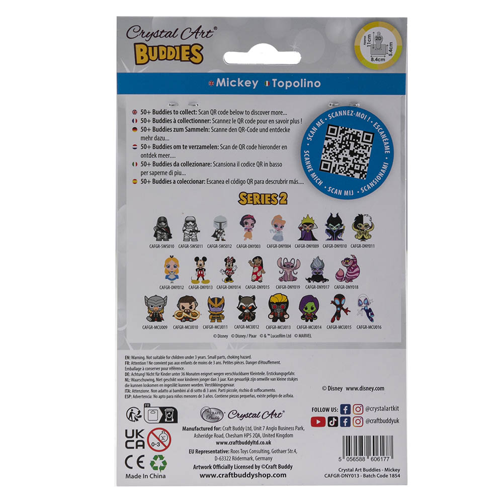 Craft Buddy - Crystal Art Buddy - Mickey - 11 cm